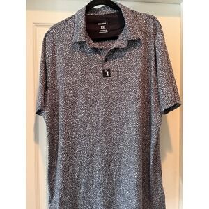 Bogey Bros Golf Polo Shirt Mens 2XL XXL Black White Performance Stretch S/S